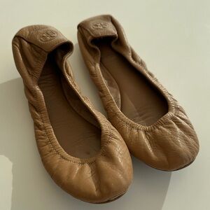 Tory Burch Women's Brown Leather Flats